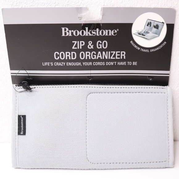 Brookstone zip & go cord organizer gray new - Picture 1 of 5